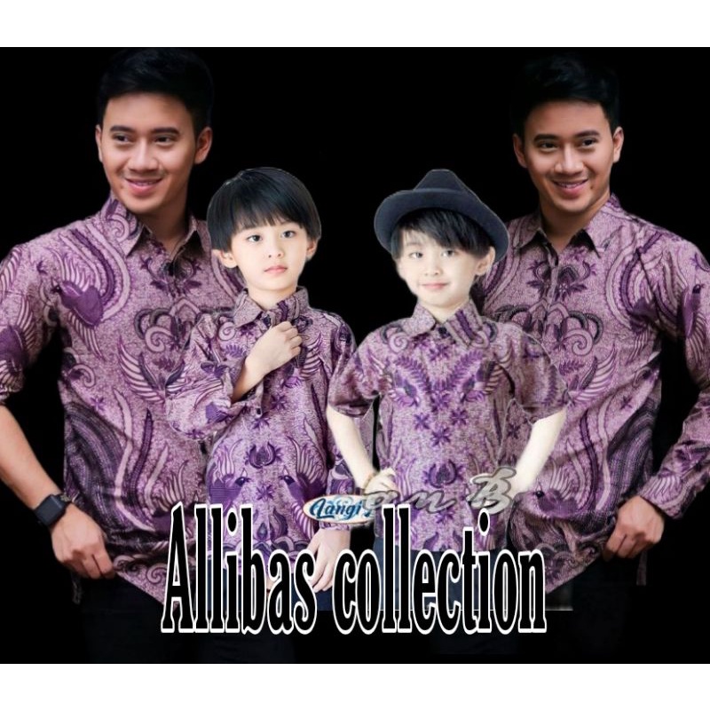 TERBARU Couple sweet || couple batik ayah dan anak cowok BATIK Lilac Batik lilac