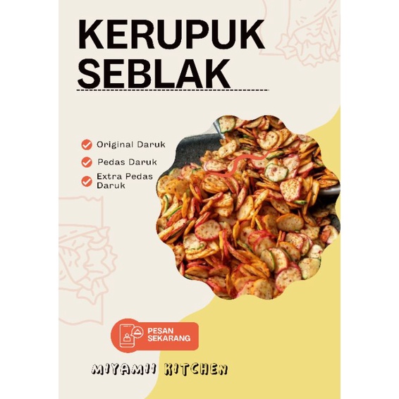 

Kerupuk seblak 500 gr / Kerupuk seblak kering / Krupuk seblak daun jeruk Miyamii Kitchen