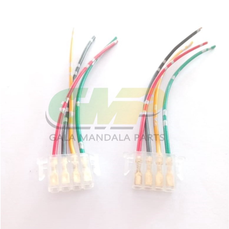 Soket Tombol 4 Kabel Saklar Fitting Lampu Dim Klakson Sen Karisma Beat