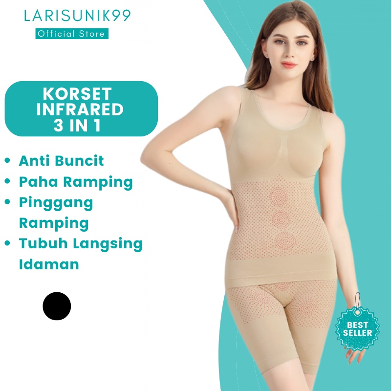 Korset Pelangsing Perut Buncit Korslet  Pembakar Lemak Tubuh Monalisa Slimming Suit Infra Red 3 in 1