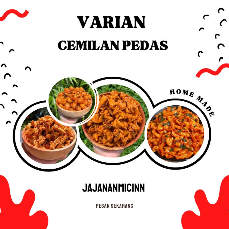 

VARIAN CEMILAN PEDAS 50 - 100 GR by @jajananmicinnn