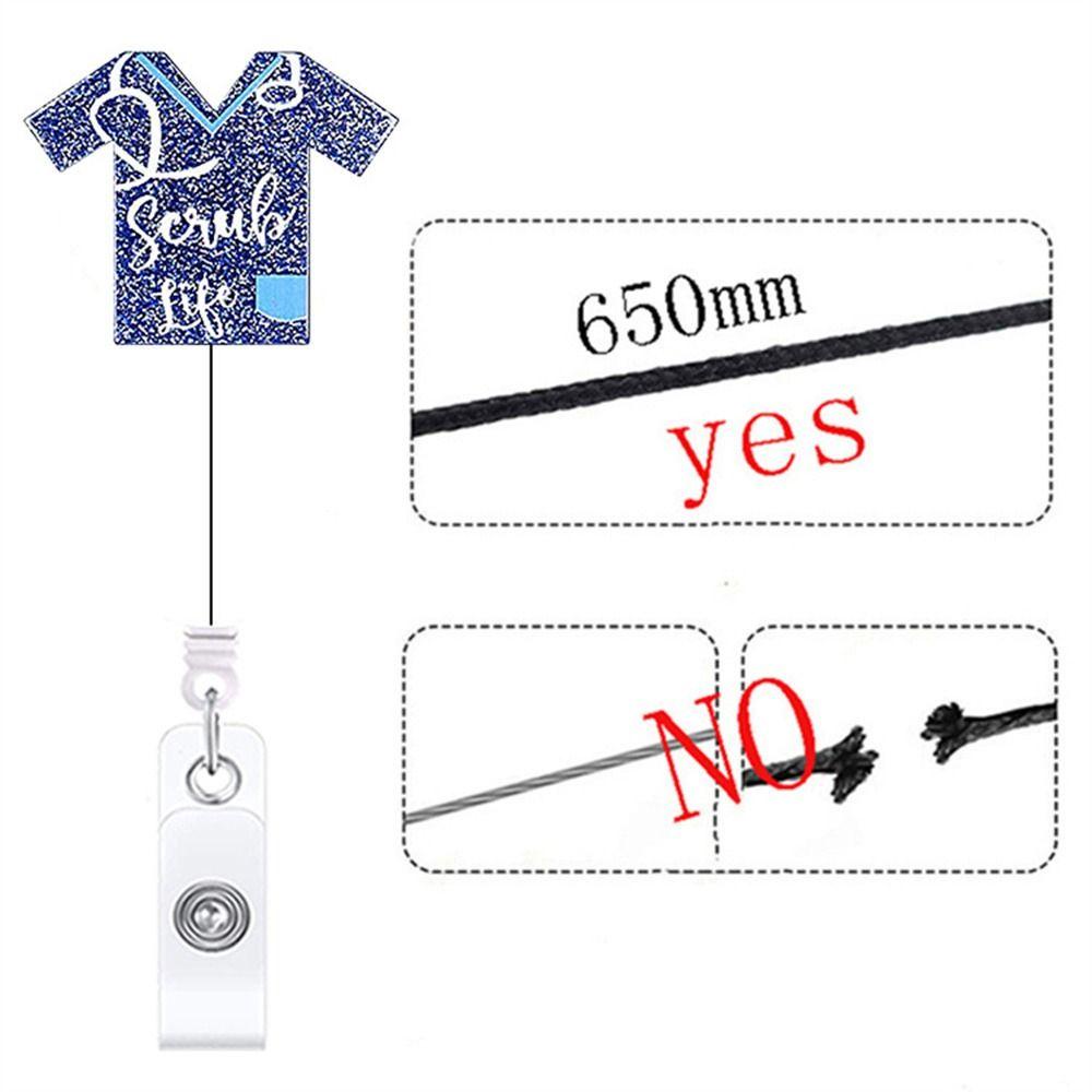 Lanfy Retractable Badge Reel Siswa Perlengkapan Rumah Sakit Khusus Alat Kantor Perawat Dokter Nama Card Holder Sertifikat Gesper