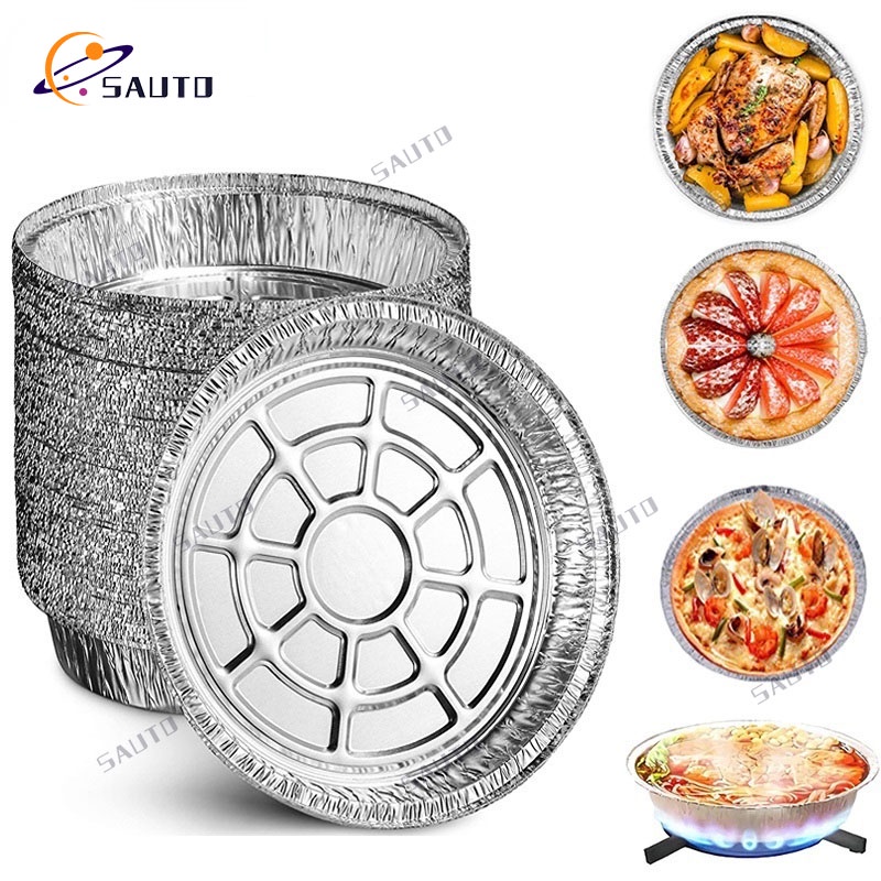 Nampan Kotak Aluminum Foil Sekali Pakai Anti Lengket Tahan Minyak Untuk Air Fryer / BBQ