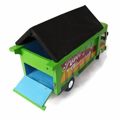 Miniatur mobil truk oleng kayu mainan / mobil mobilan truk mainan anak
