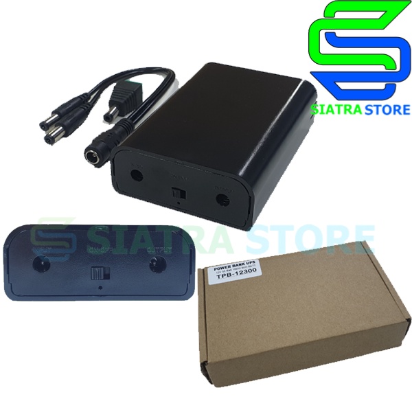 TPB-12300 Smart Portable Mini UPS DC 12V 3x Battery 18650 NO Battery