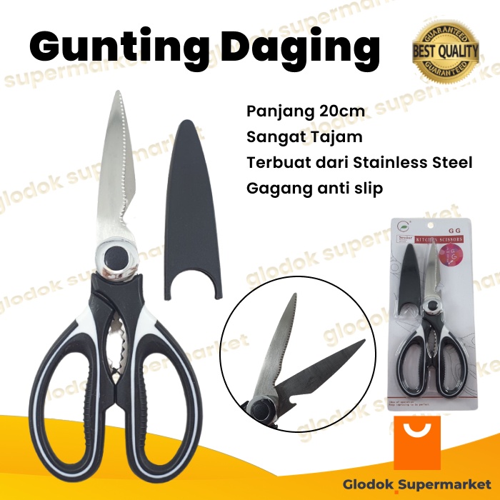 Gunting Daging 20cm Stainless Steel Scissors Dapur