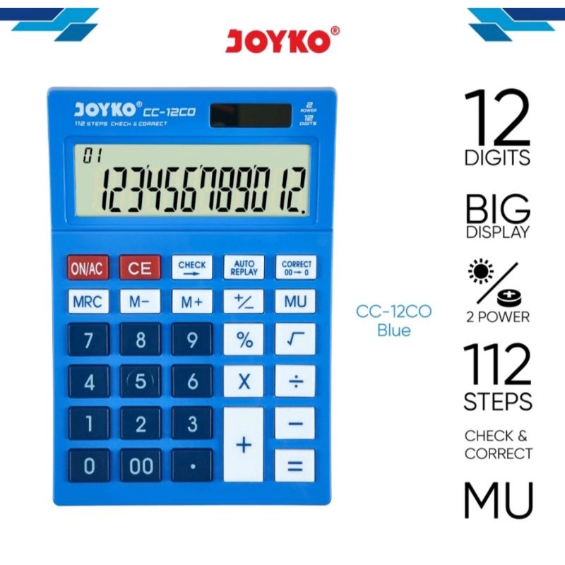 

Kalkulator Elektronik Joyko CC-12CO Electronic Calculator