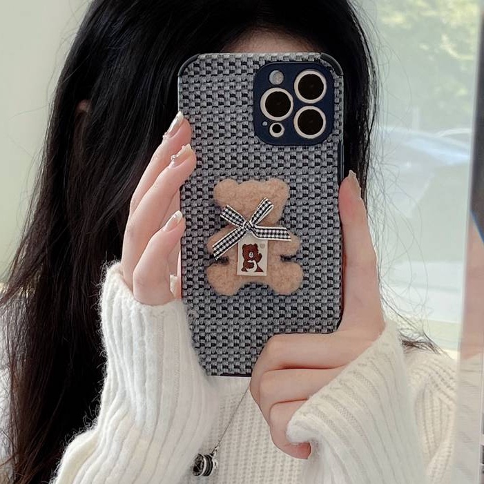 Casing Soft Case Motif Kotak-Kotak Pink Untuk IPhone 13 14 Pro Max 14 Plus 14 Pro Max