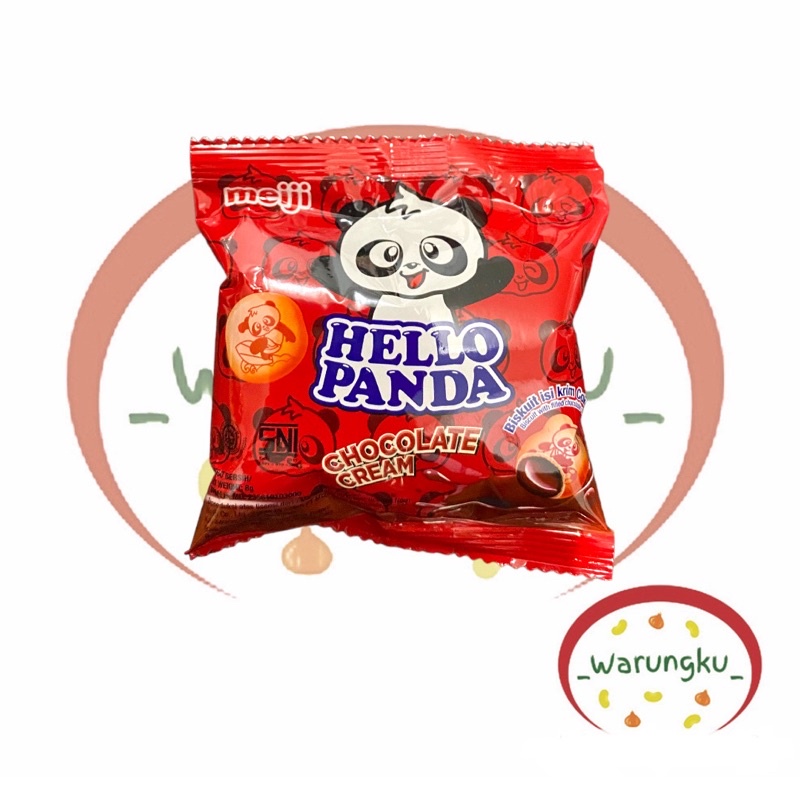 MINI HELLO PANDA 8gr 1pcs Meiji Rasa Coklat Stroberi Biskuit Isi Helo Panda Murah Stroberi