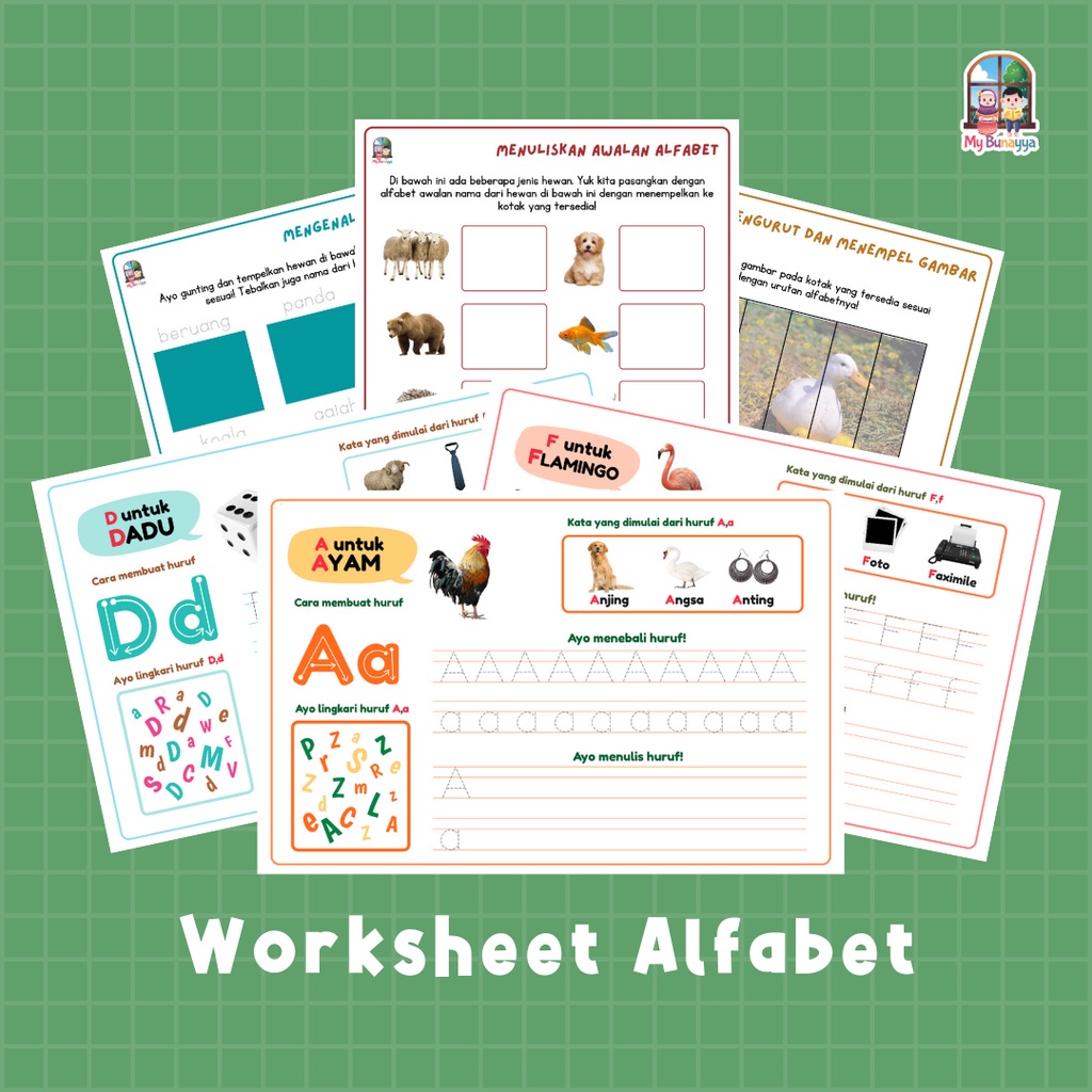 Worksheet Alfabet - Mainan Edukasi