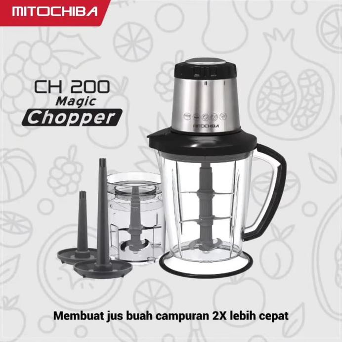 100% ORIGINAL MITOCHIBA CHOPPER CH200 / CH100/BLENDER KAPSUL/Blender Bumbu Daging/Magic CHOPPER BLAC