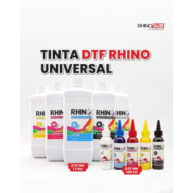 

BISA COD Rhino Ink Tinta DTF (Direct Transfer Film) - Kualitas Premium 100Ml /ALAT TULIS AESTHETIC/ALAT TULIS SEKOLAH/ALAT TULIS SET/ALAT TULIS LENGKAP/ALAT TULIS ANAK/ALAT TULIS LUCU