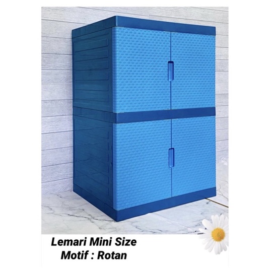 LEMARI PLASTIK LEMARI PAKAIAN LEMARI BAJU LEMARI BUKU SSN 2 KACA = KUNCI