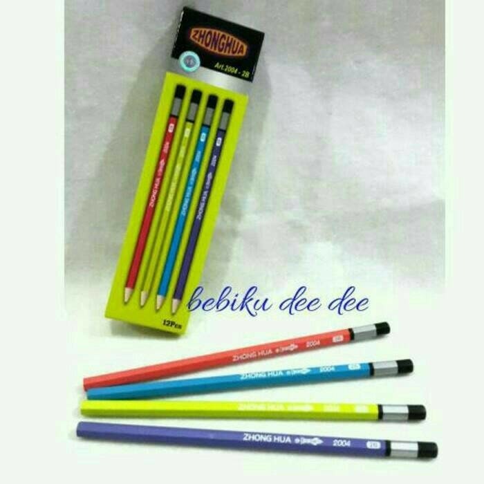 

Pensil 2B/Pencil 2B/Pensil ZHONG HUA Karakter Warna Warni