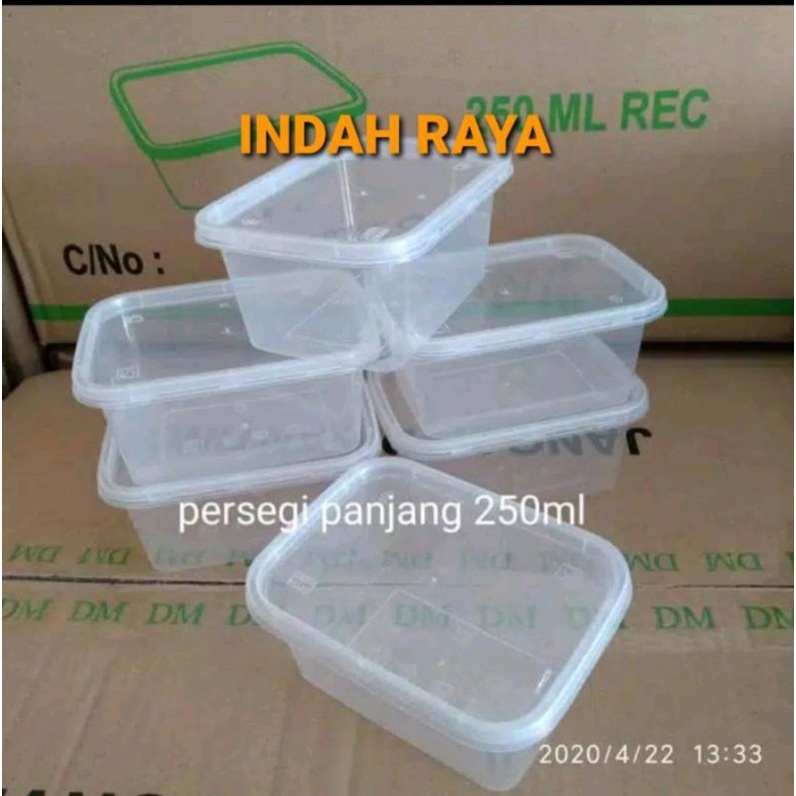 Thinwall kotak panjang 250ml - 250ml isi 25 pcs - food container box