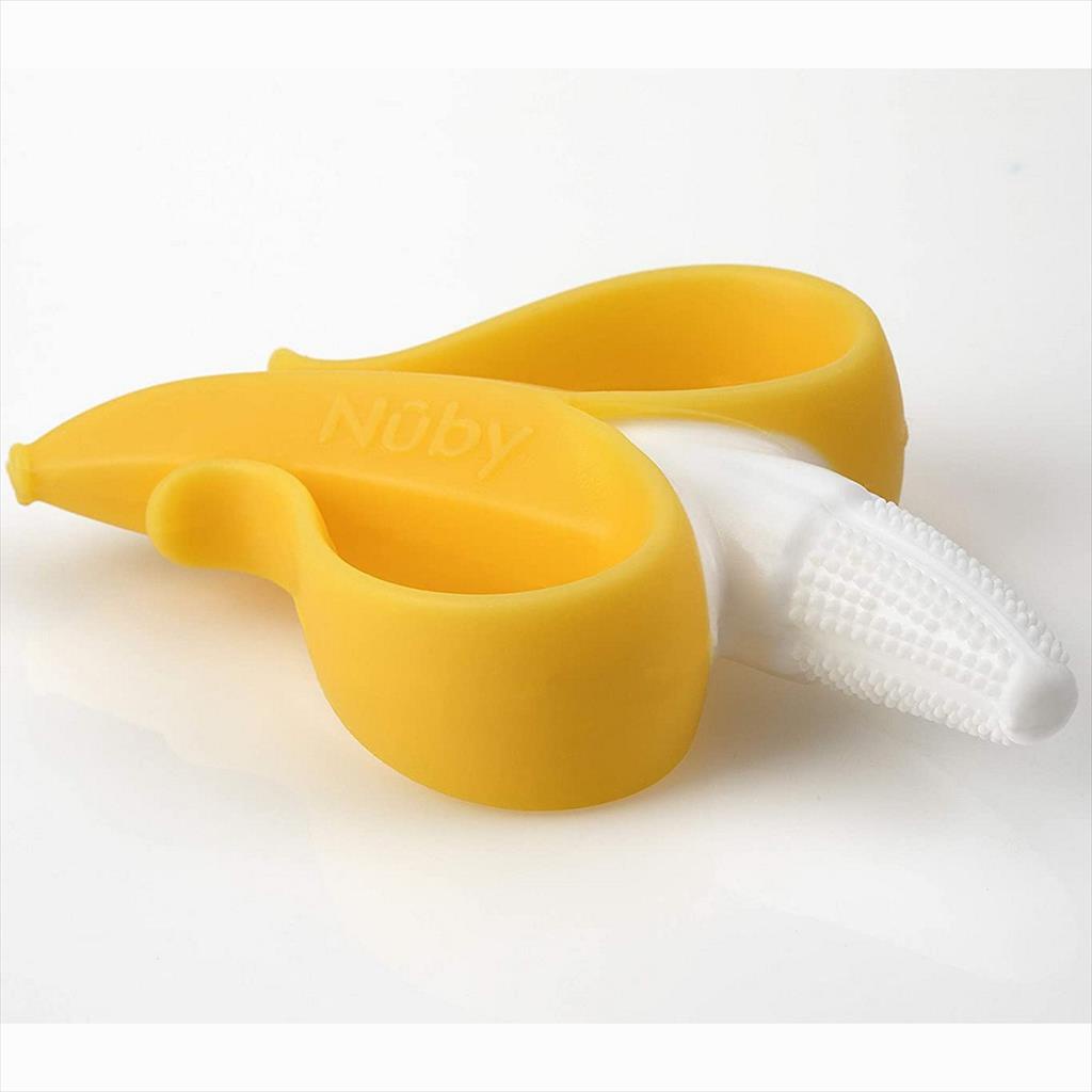 NUBY 112748 Banana Nana Nubs Toothbrush Gigitan Bayi Teether