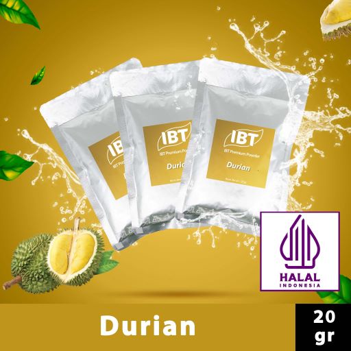 

Bahan Minuman Bubuk Rasa Durian IBT Premium Powder Sachet