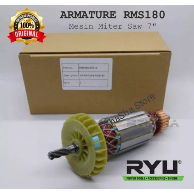 Armature RMS180 Mesin Miter Saw 7" Angker Rotor Miter Saw 7" RYU Original Part