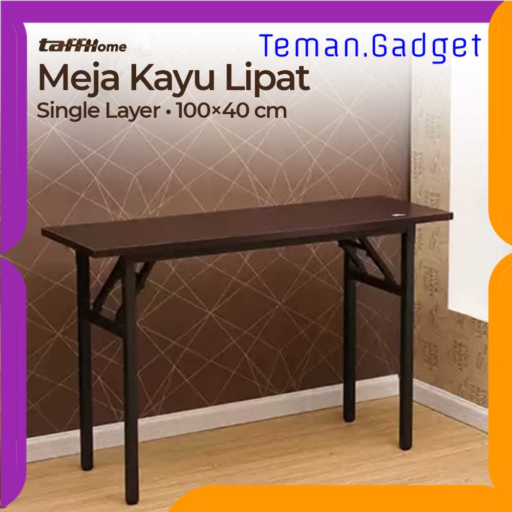 TG - AE TaffHOME Meja Kayu Belajar Laptop Lipat Foldable 100x40CM - DN04/DN03