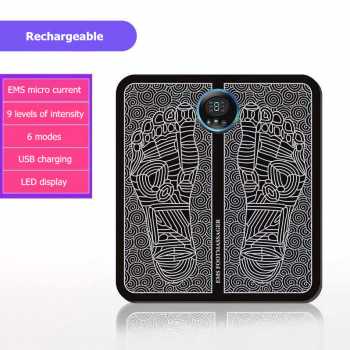 Pemijat Kaki Elektrik USB Rechargeable Pulse EMS Muscle Massager / Alat Pijat Kaki Refleksi Elektrik / EMS Alat Pijat Kaki Elektrik Foot Massager Untuk Terapi Kaki Alat Kesehatan / Pijat Kaki EMS Pad USB Charging Mat Origianal Tikar Pijat Kaki Jepang