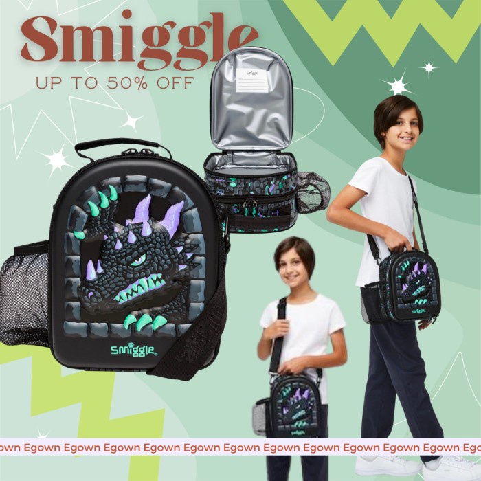 Tas Koper Kado Anak Original Tas Smiggle Hey Backpack Trolley Dragon