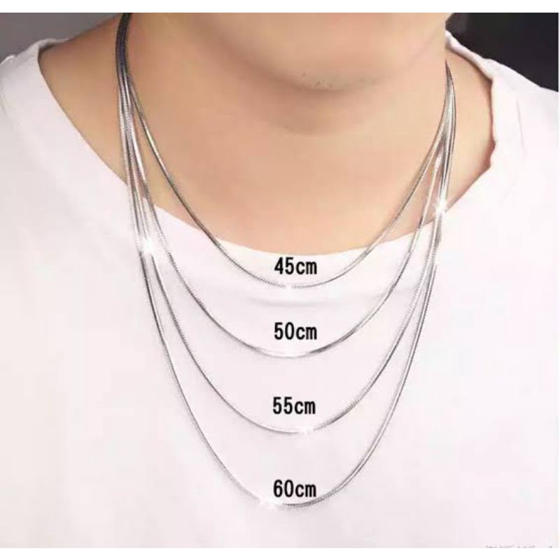 kalung titanium panjang 60 cm