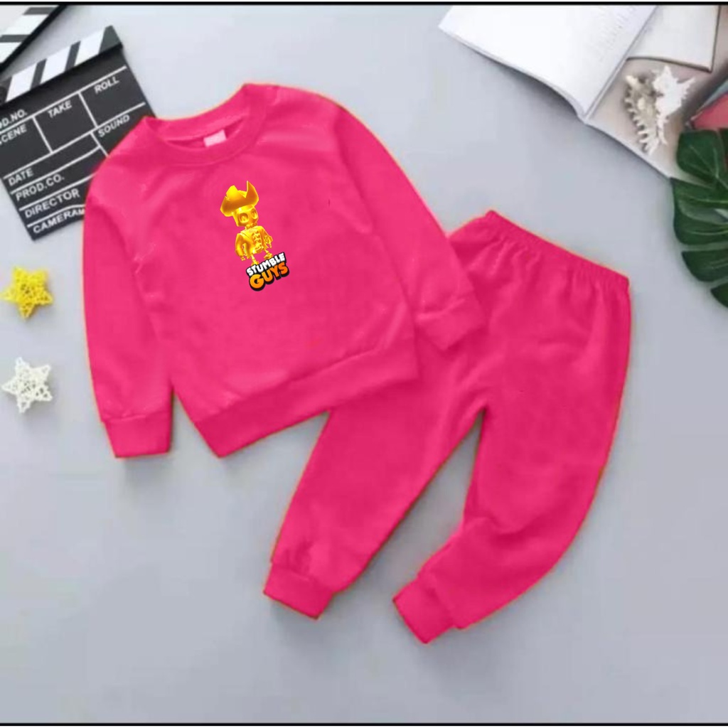 Setelan Sweater Anak Stumble Kapten Basic Oblong/Set Sweater Anak/COD