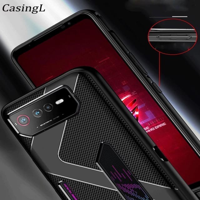 ASUS ROG 6 / ROG 5 / RPG 5S COVER ANTI DROP SOFT CASE CROSS CARBON ANTI HEAT SILIKON SOFTCASE ROG PHONE 6