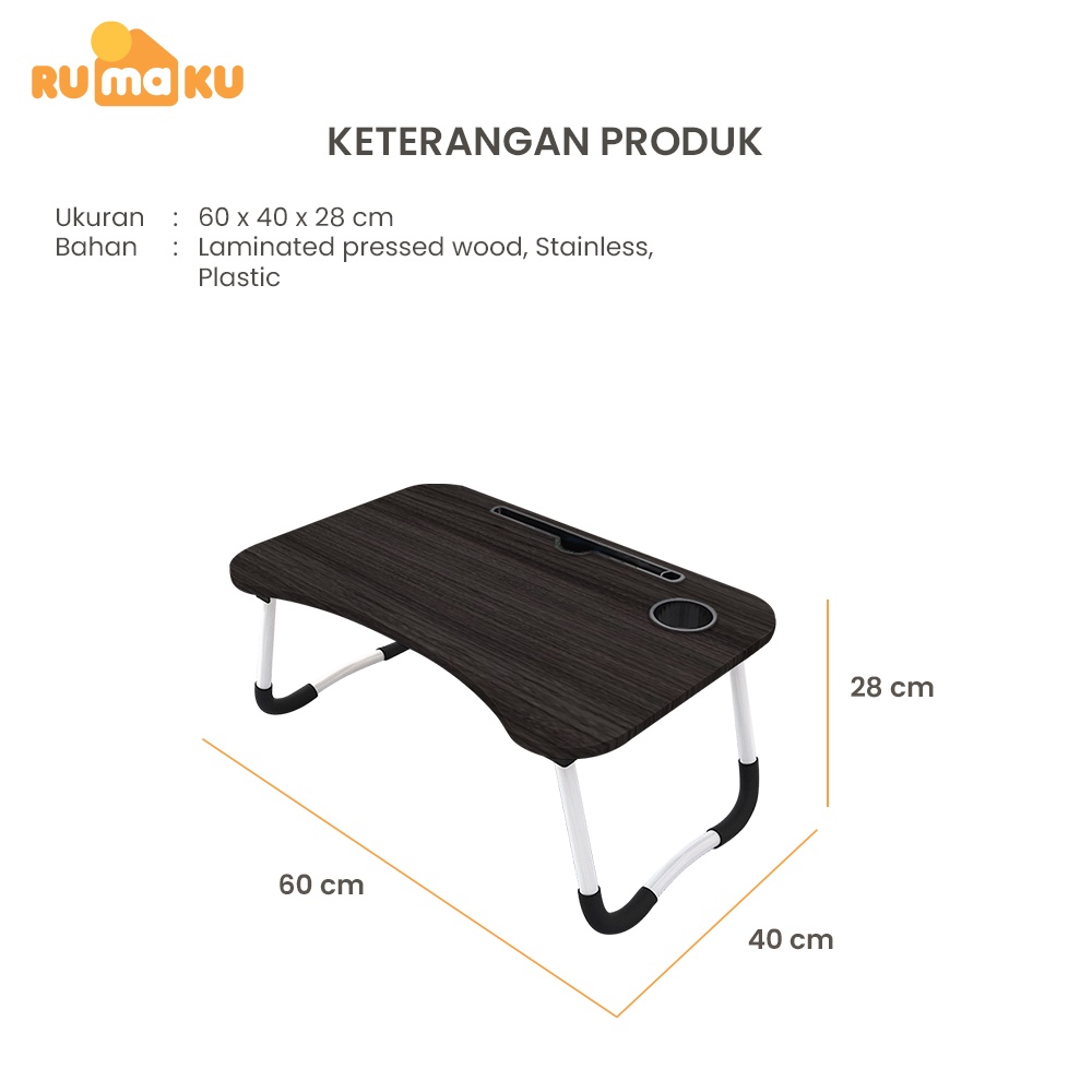 Rumaku Meja Belajar Portable / Meja Laptop / Meja Lipat Serbaguna