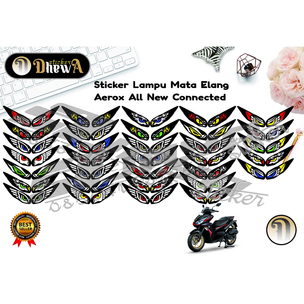 Sticker Lampu AEROX ALL NEW Connected / Aerox All New