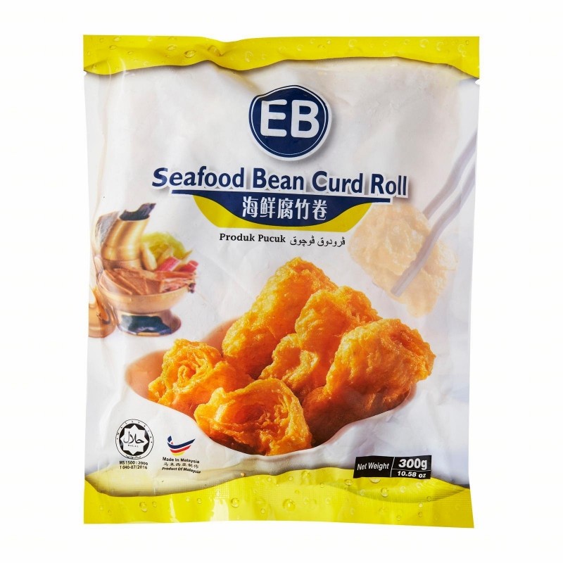 Makanan Frozen EB Seafood Bean Curd Roll 300 gr Impor Halal EB