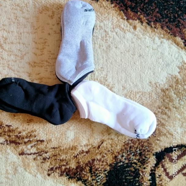 kaos kaki skechers original 6 pasang - Putih, low cut