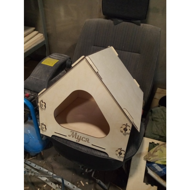 {termurah} Rumah Kandang Kucing Anjing Kayu Unik bisa Bongkar pasang 50 cm