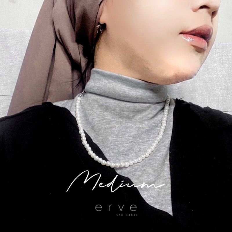 Ervethelabel - Silvermist Necklace | Kalung Mutiara | Necklace Pearl | Kalung Choker