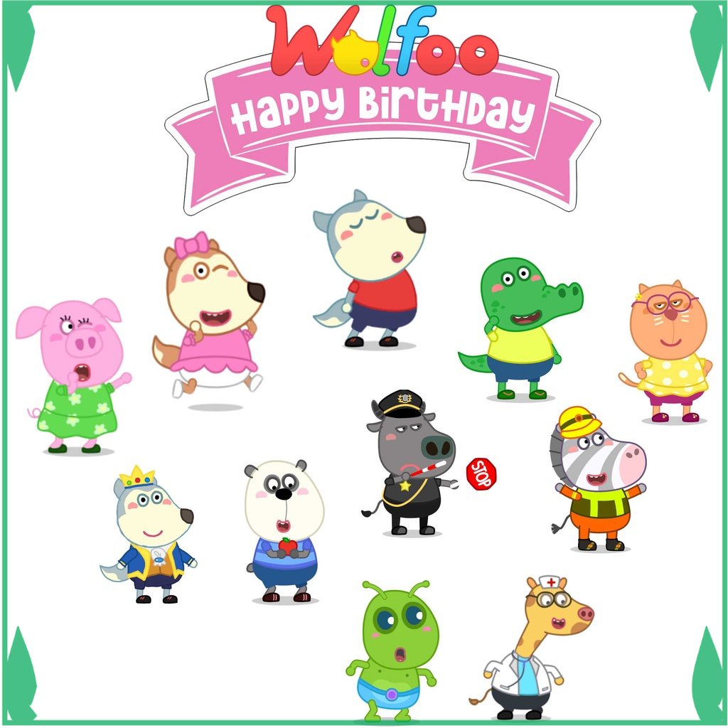

TOPER KUE TOPPER CAKE ULANG TAHUN / HIASAN KUE WOLFOO FADHILSOUVENIR