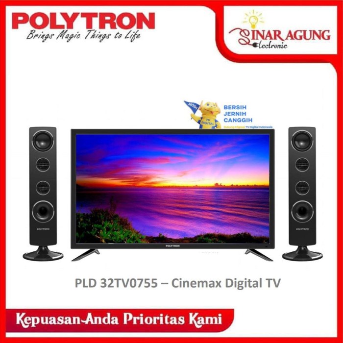 POLYTRON LED TV 32TV0755 PLD 32TV0755 [32INCH] CINEMAX DIGITAL ORIGINAL