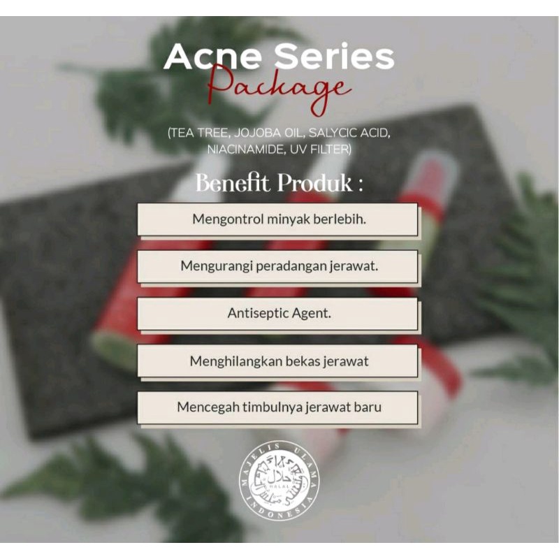 PAKET PRODUK PERAWATAN WAJAH KEZIA ACNE SERIES / KULIT BERJERAWAT