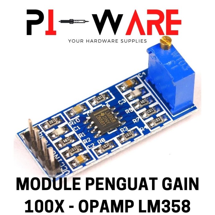 LM358 100x Gain Signal Amplification Modul Op Amp LM 358 DC 5V - 12V