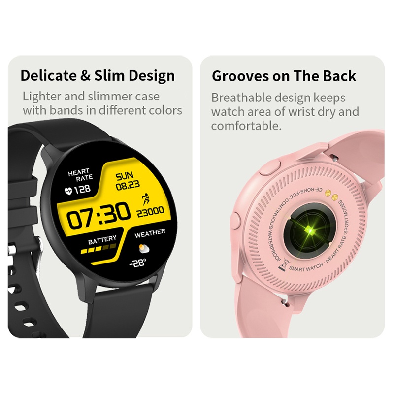 BOZLUN Smartwatch Wanita IP67 Jam Tangan Smartwatch Pria Anti Air Bluetooth Smartband for Android/iOS-6