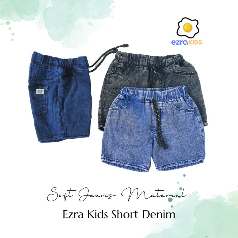 Ezra Kids Celana Jeans Pendek Anak Usia 2-9 Tahun