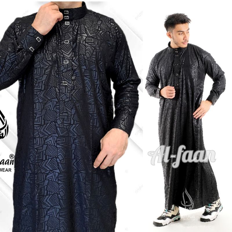 New Deals Gamis Jubah Pria Dewasa Jubah Mewah Jubah Pria Muslim Embos Jubah Alfaan Exclusive Terbaru