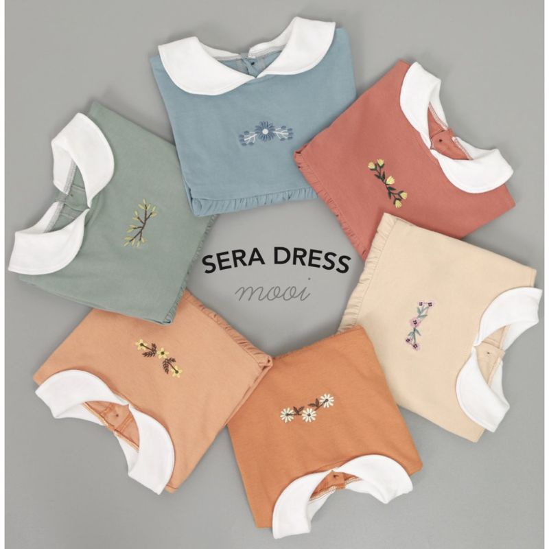 mooi Sera dress - dres anak 1-5 tahun polos mooi terbaru- Sera dress mooi anak perempuan