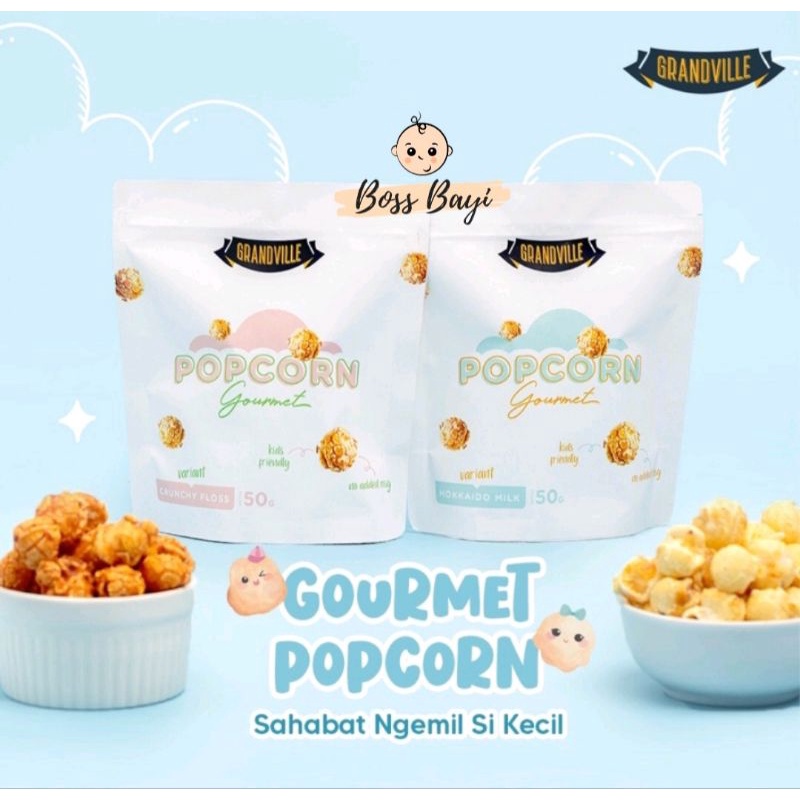 GRANDVILLE - Popcorn Gourmet 50gr / Popcorn Kids Friendly / Snack Cemilan Anak