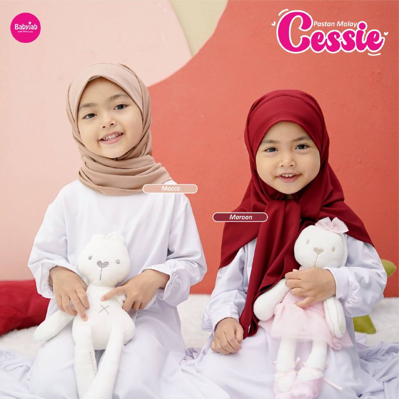 Babyjab Pastan Malay Cessie Hijab Anak Lucu Perempuan - Baby Jab Jilbab Bayi Cewek Usia 1 2 3 4 5 6 7 Tahun
