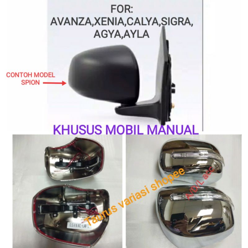 HKS (FreeOngkir) Cover/Tutup Spion Lampu Mobil Manual toyota calya / sigra /all new avanza tipe e /