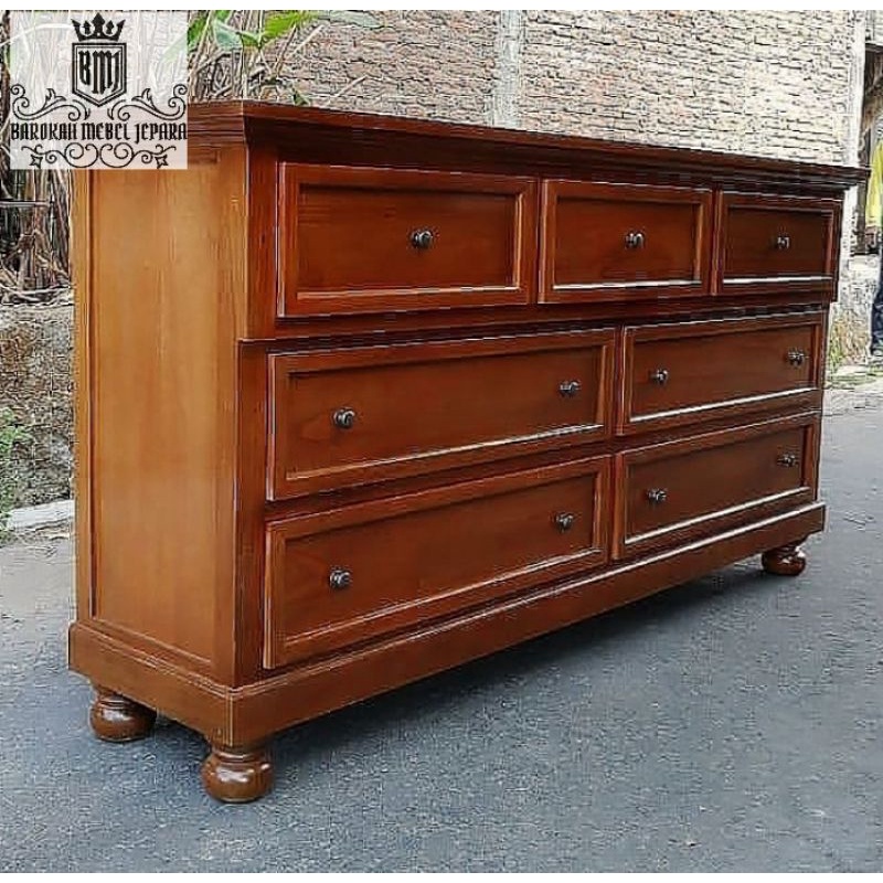 Bufet Laci minimalis kayu jati Serbaguna