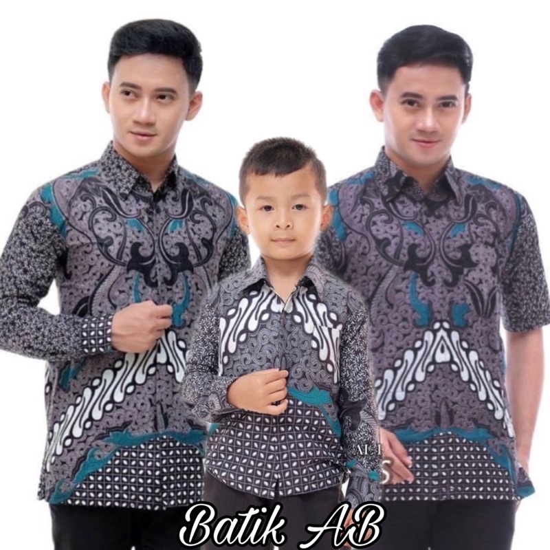 BATIK COUPLE SWEET/COUPLE BATIK AYAH DAN ANAK/BATIK LENGAN PANJANG