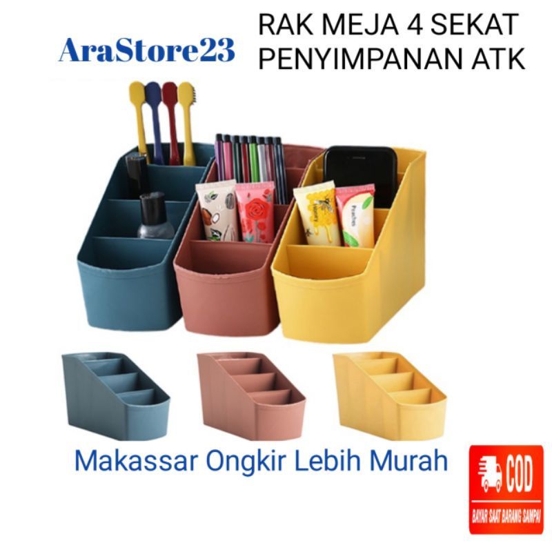 Rak ATK Alat Tulis 4 Sekat Serbaguna / Rak Alat Tulis Hemat Tempat