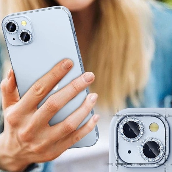 Metal Ring GLITER Kamera iPhone 11 12 Pro 11 Pro max 12 Mini Glass Lens Protector Tempered Glass Camera Belakang Protective Lensa Camera from Scratch Anti Fall Pelindung Cam Protecth For Full Cover Blue Pasifik Sierra Purple Promax 11Pro 12Pro Glitter
