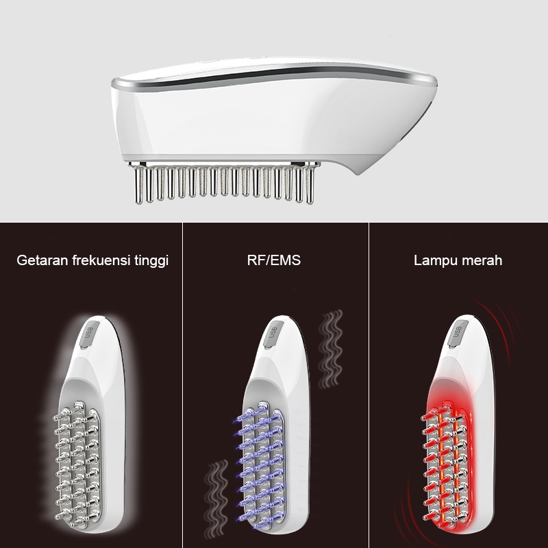 Ultimate Hair Loss Therapy Sisir Anti Rontok Sisir Anti Ketombe Sisir Penumbuh Rambut Perawatan Terapi EMS Sisir Pijat Getar Sikat